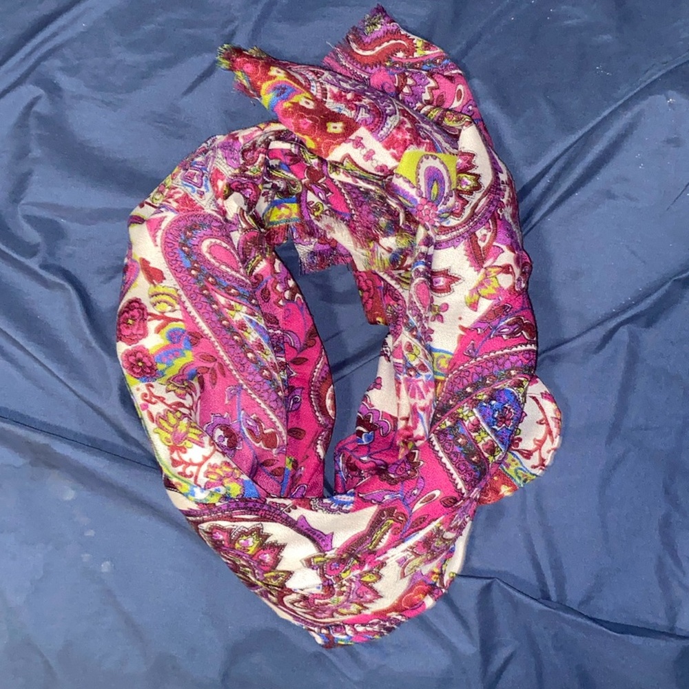 Mixed pattern wrap around scarf